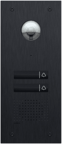 Poste extérieur vidéo pour Niko Home Control, avec 2 bouton-poussoirs tactiles éclairés vue 1