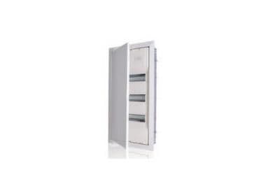 F-Tronic coffret à encastrer - 3 rangées - 36 + 6 modules avec porte métallique vue 1