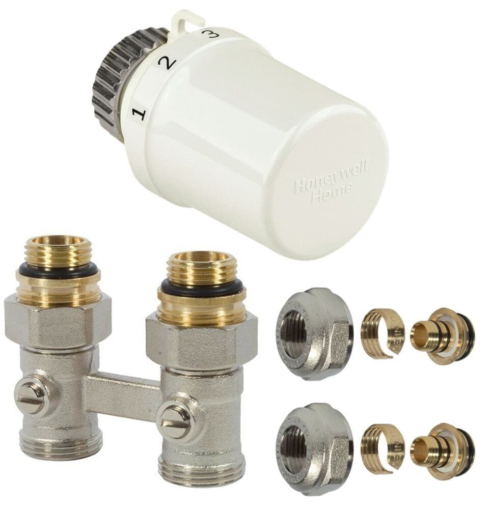 Honeywell Home set bloc H raccordement au sol pour Henrad 1/2" F + 3/4" vue 1