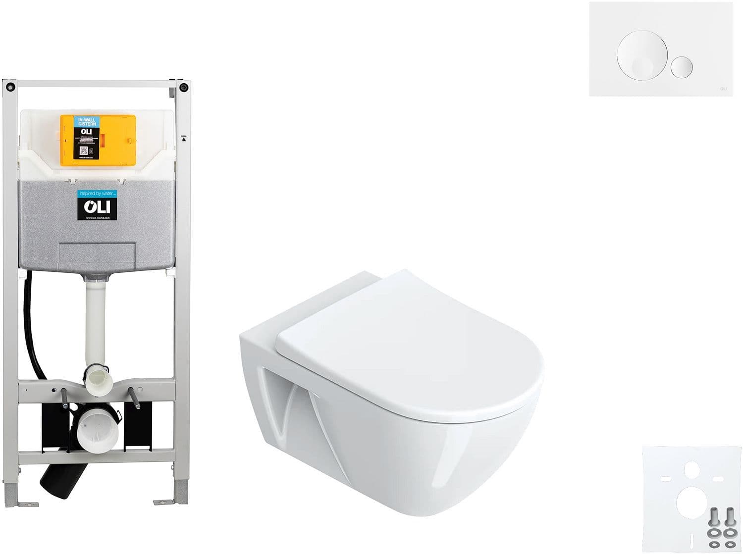 WALLFIX OLI WC SUSPENDU SFERA ECO CATALANO HEAVY SEAT GLOBE BLANC vue 1