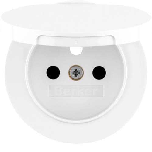 Sets de finition pour prise de courant à clapet Berker R.1 / R.3 Blanc polaire, brillant vue 1