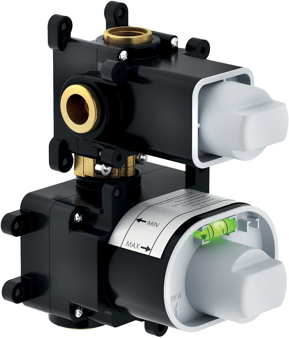 CORPS A ENCASTRE THERMOSTAT+ROBINET D'ARRET NOBILI vue 1
