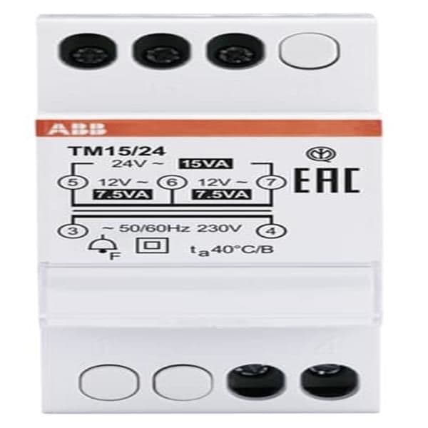 Transformateur de sonnerie à sécurité TM 12 - 24V, 15VA 2 mod vue 1