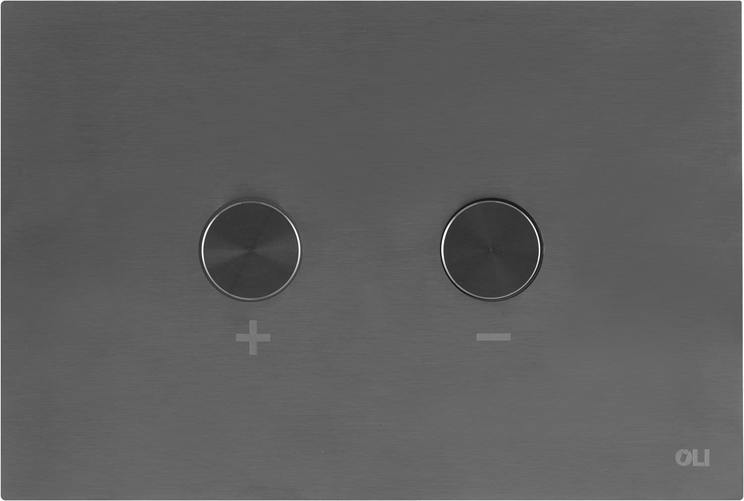 PLAQUE DE COMMANDE 2-TOUCHES BLINK PNEUMATIQUE GUN METAL + SET DE TRANSFORMATION vue 1