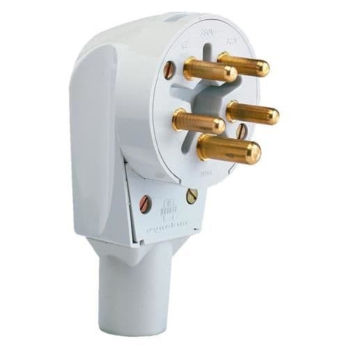 Fiche étoile 3 pôles + N + T 32A Grise vue 1