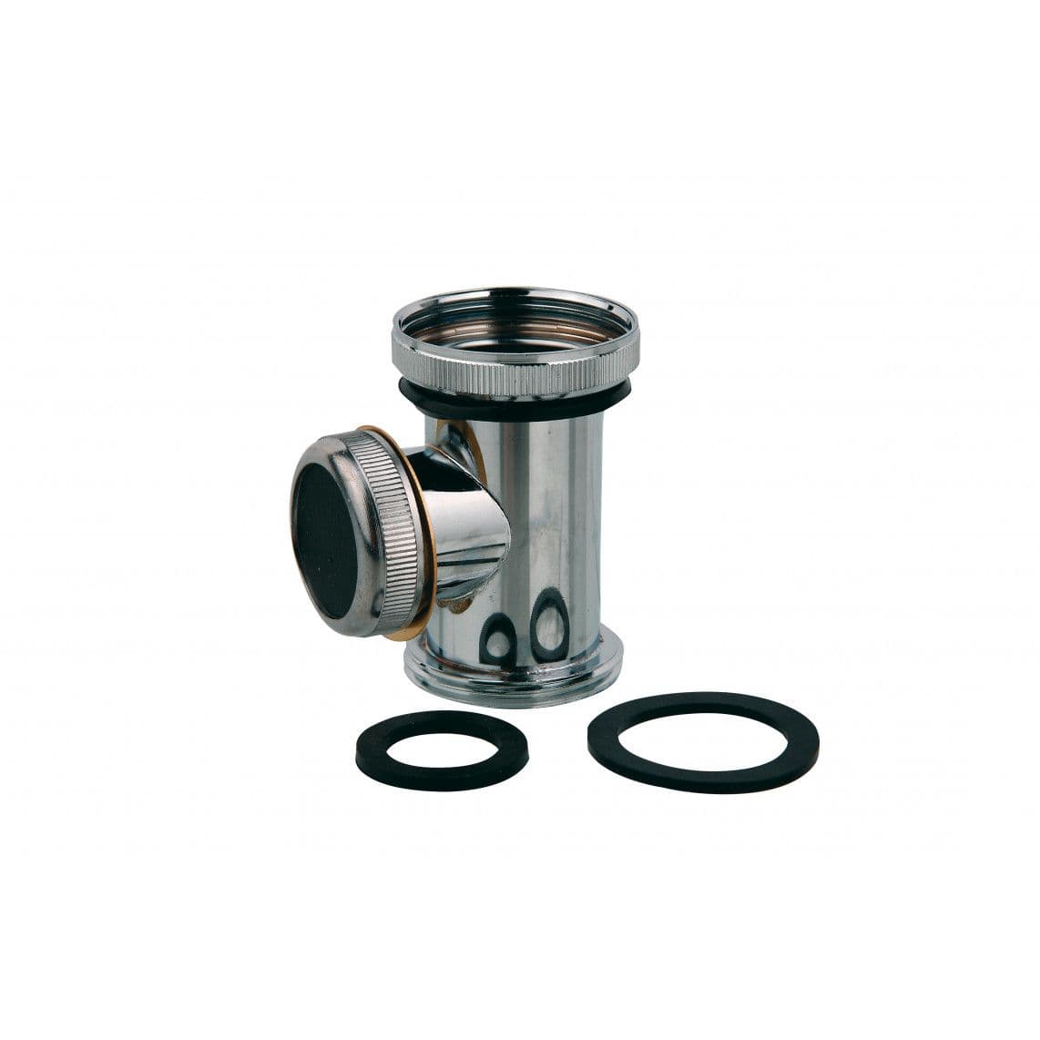 988391113 raccord d'évacuation en T, chromé, 1 1/4", pour siphon vue 1