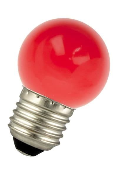 Led party bulb sphérique G45 E27 1W Rouge 30lm 220 - 240V / Ac CRI70 - 79 360° 45 x 70mm vue 1