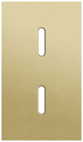 Plaque de recouvrement double, verticale 60 mm d'entraxe, pour deux fonctions de commutation simple, Niko Rocker alu gold brushed vue 1