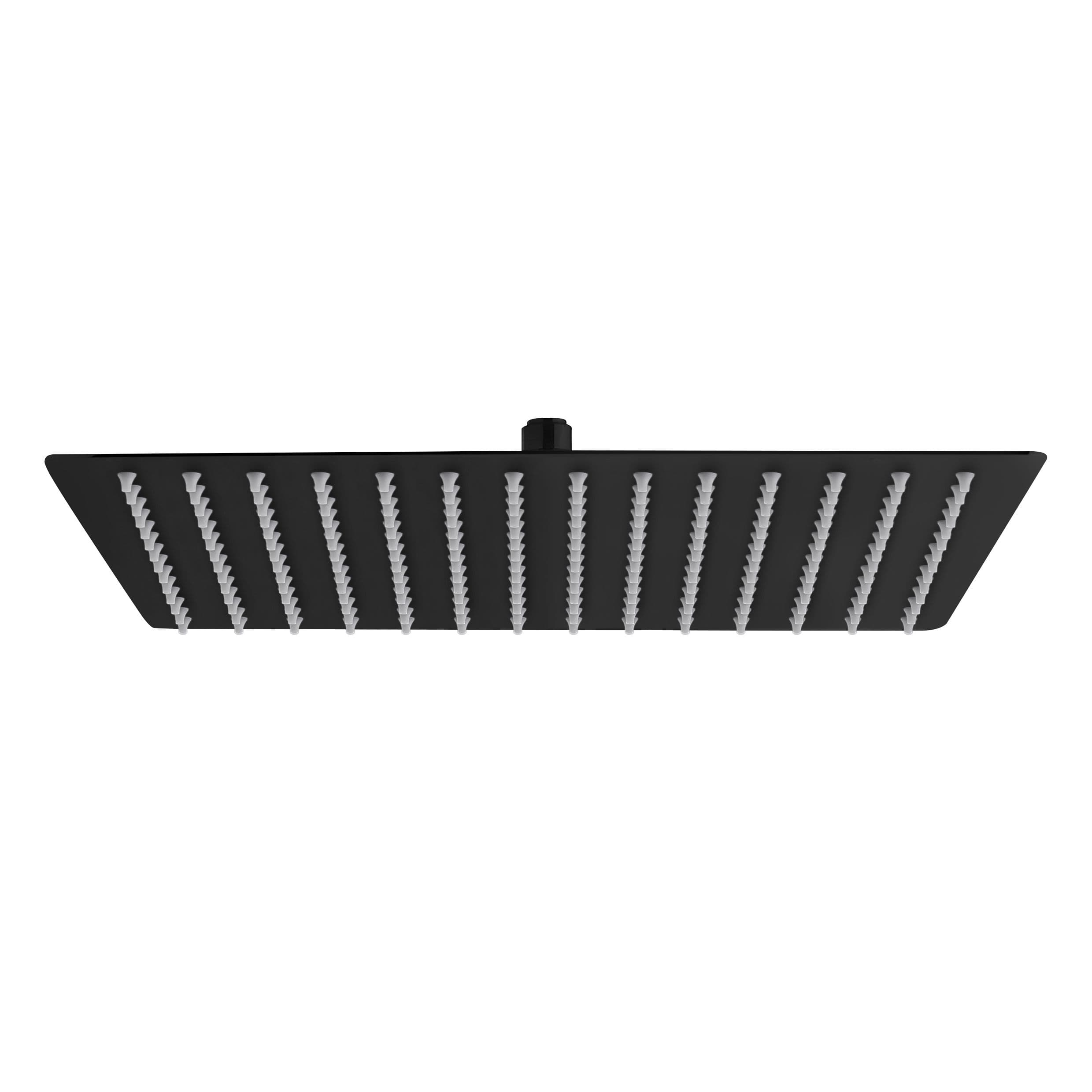 ALONI RAINSHOWER CARRE ACIER INOXYDABLE NOIR MAT 30X30CM vue 1