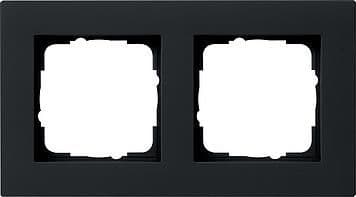 Cadre de finition Gira E2 pour le montage plat Noir mat (laqué) vue 1