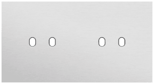 Plaque de recouvrement double, horizontale 71 mm d'entraxe, pour des fonctions de commutation double, couleur Niko Toggle alu grey brushed vue 1