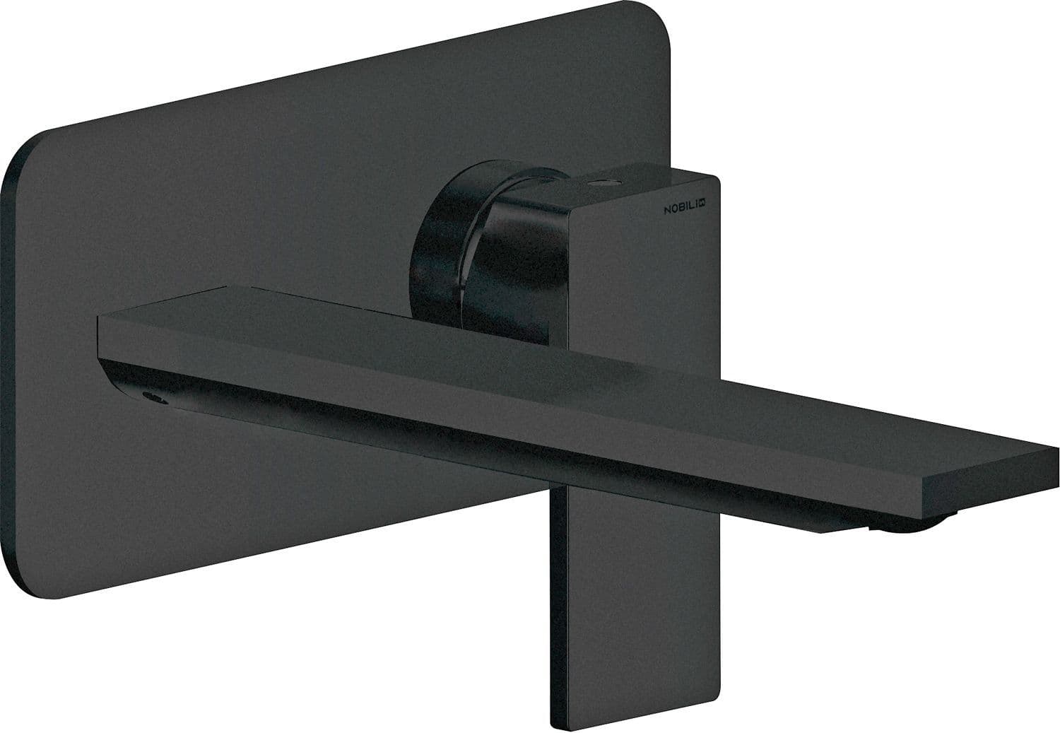 SET DE FINITION MITIGEUR LAVABO MURAL SEVEN NOBILI 200MM NOIR MAT vue 1