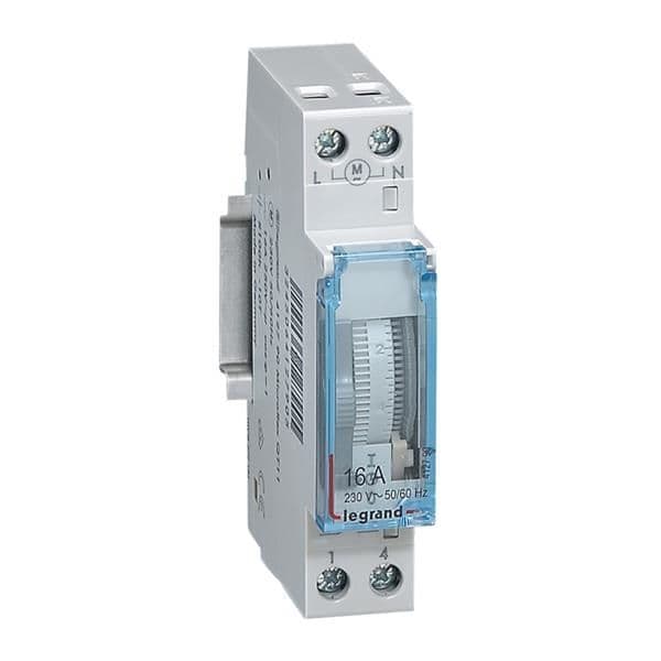Interrupteur horaire journalier 1 module vertIcal - 100h - 50 / 60Hz - manuelle vue 1