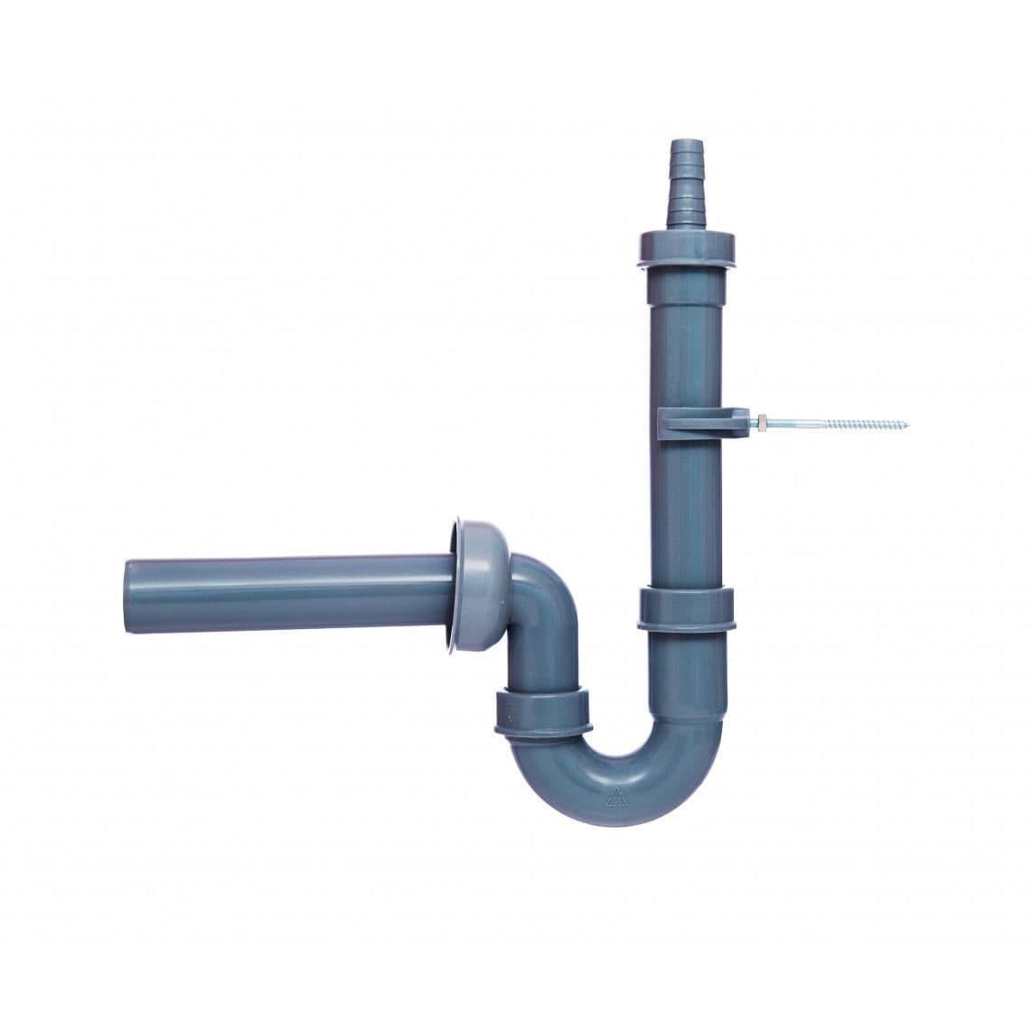 98838049 ECO-SAVE KS siphon tubulaire pour machine à laver, Gris, 1 1/2" x 40 mm, avec 3/4" Raccordement de l'appareil vue 1