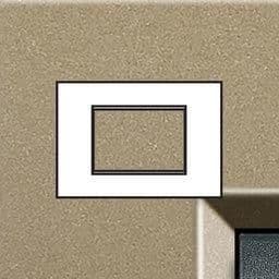 LivingLight - plaque rectangulaire 3 modules Square vue 1
