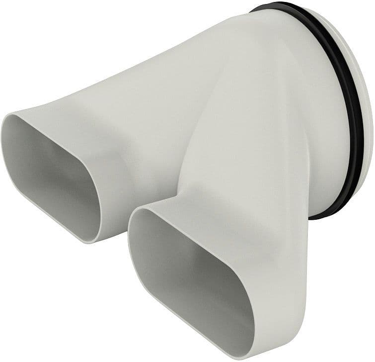 RACCORD HORIZONTALE 2XOVAL DUCOFLEX D160 vue 1
