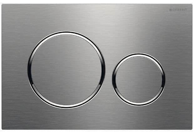 PLAQUE DE COMMANDE 2 TOUCHES SIGMA20 INOX-CHROME BRILLANT EASY-TO-CLEAN vue 1