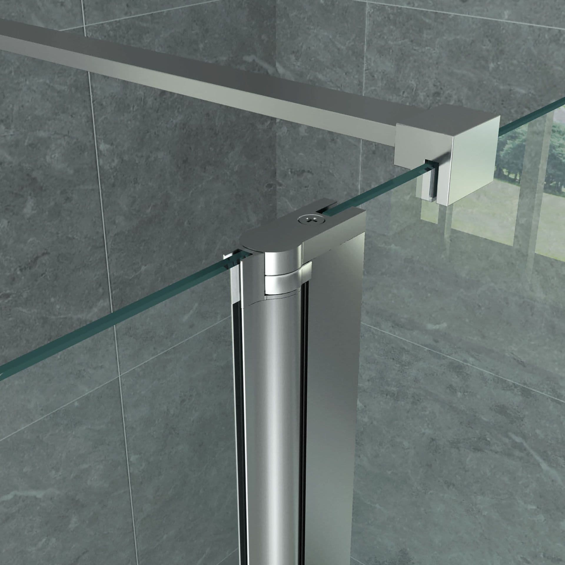 ALONI PAROI LATÉRALE POUR DOUCHE À L’ITALIENNE – PIVOTANTE - 400X2000MM - CHROME-VERRE CLAIR vue 1