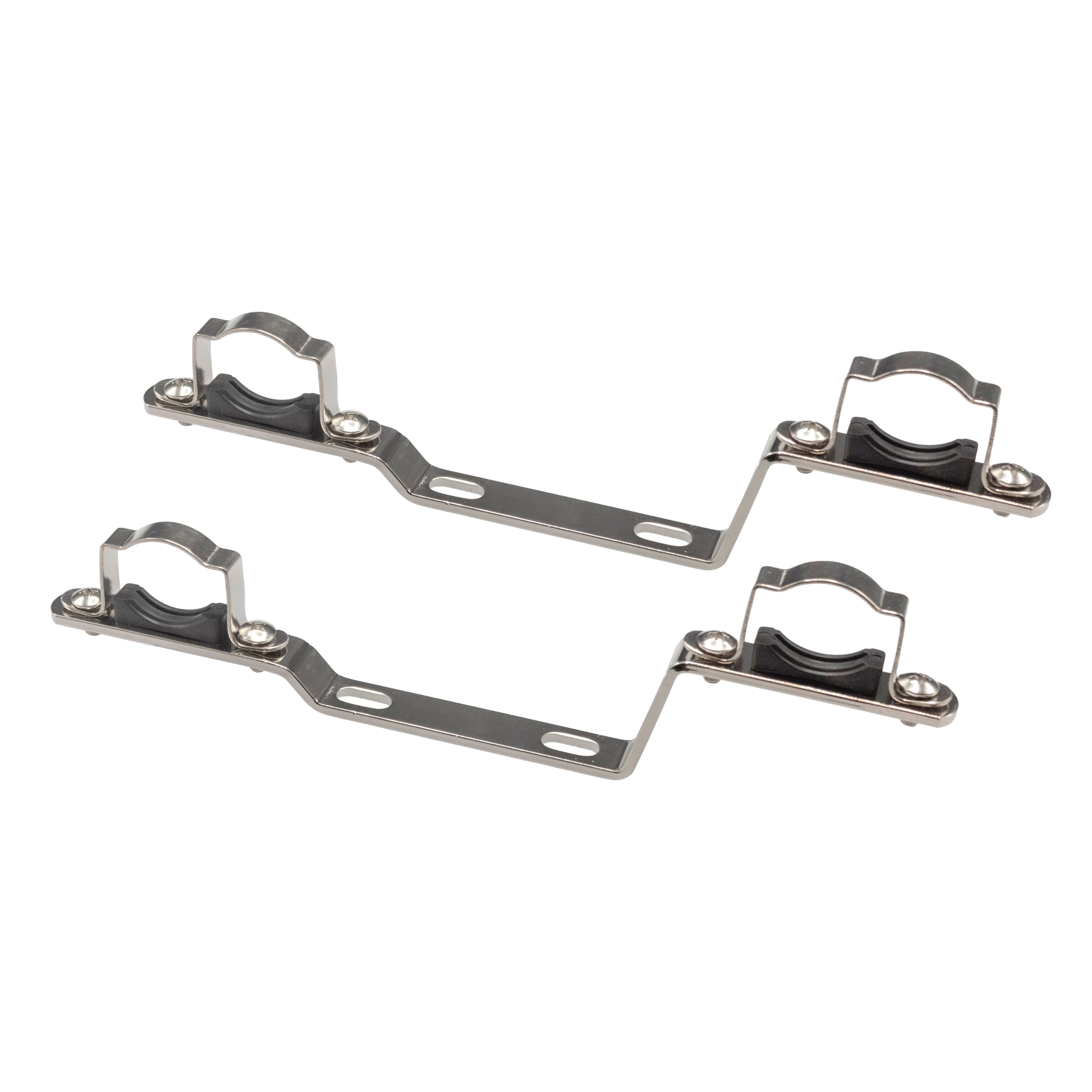 "FIXATION DOUBLE POUR COLLECTEUR LAITON NICKELÉ 1"" 2PCS/SET" vue 1