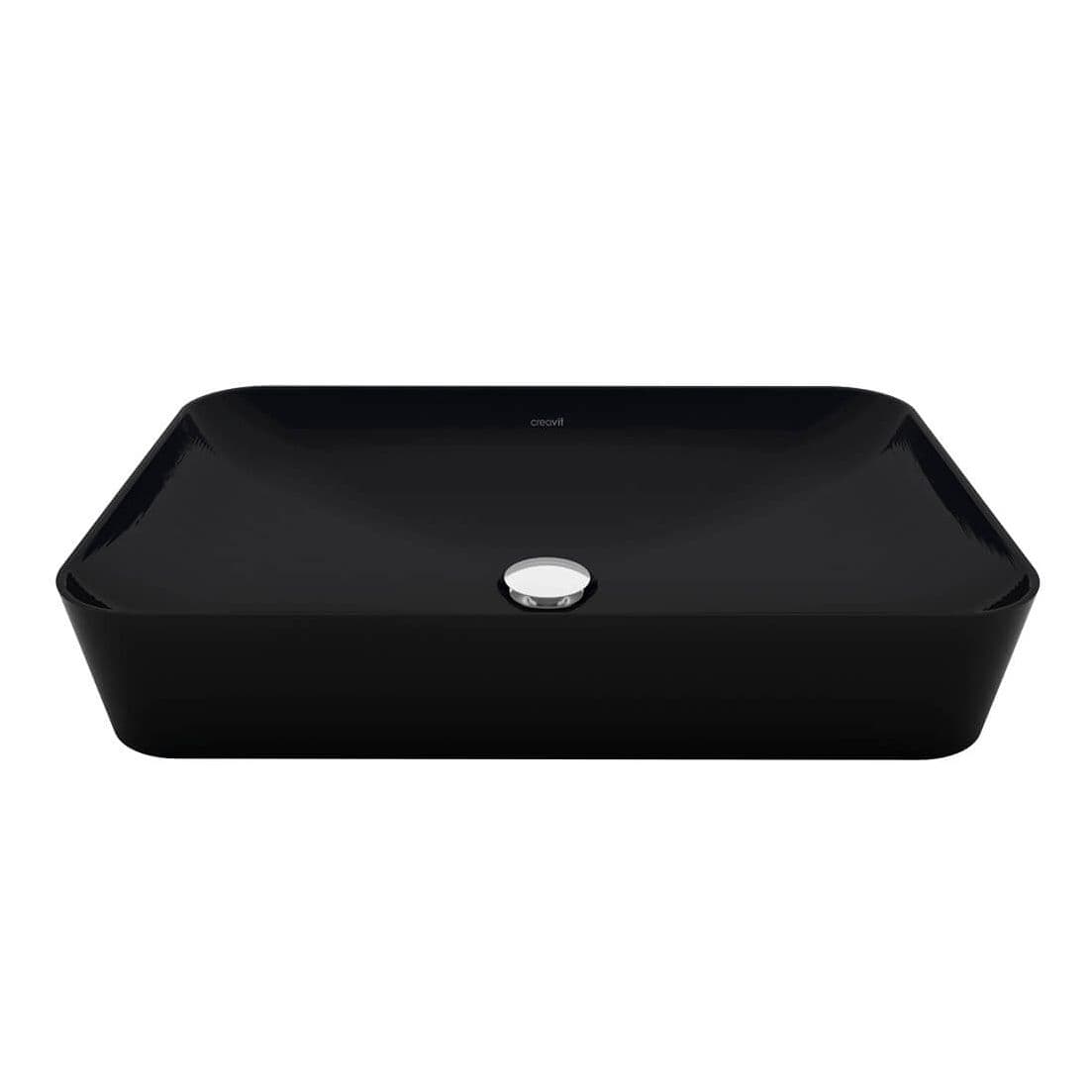 CREAVIT ULTRA VASQUE – À POSER – SANS TROP-PLEIN – SANS TROU DE ROBINET – CÉRAMIQUE – 60X11X40 CM – NOIR CHARBON vue 1
