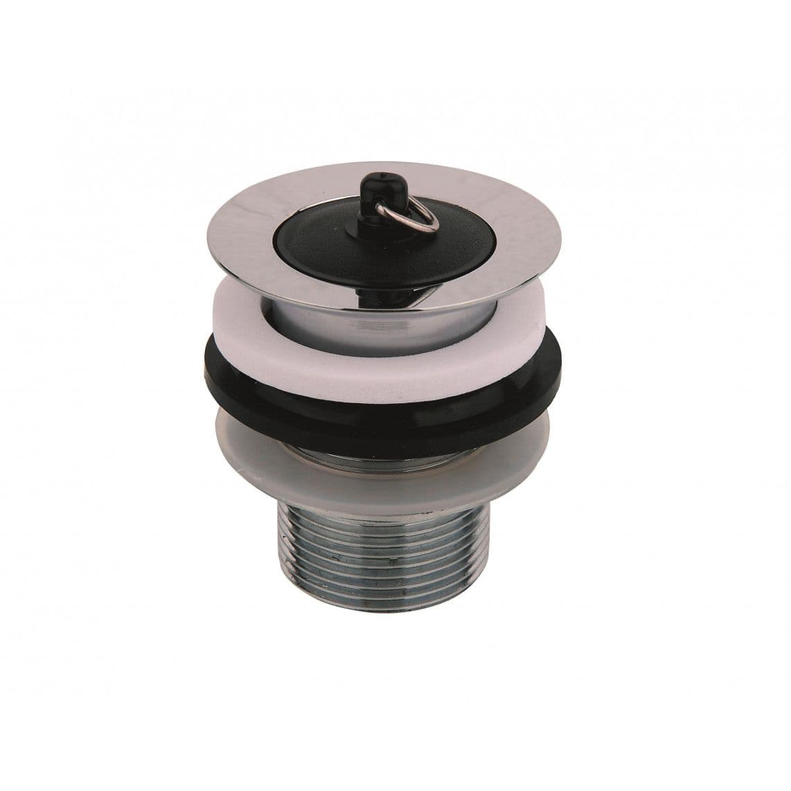 988070255 Soupape à tige, chromé, 1 1/4" x 60 mm, avec bouchon vue 1