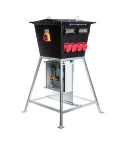 Coffret Alfa 6 x prise 2 pôles + T 16A 2 x CEE 5 pôles 63A 3 x CEE 5 pôles 32A 2 x CEE 5 pôles 16A vue 1