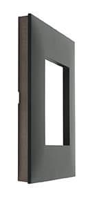 Valena plaque 1 poste Noir Chrome vue 1