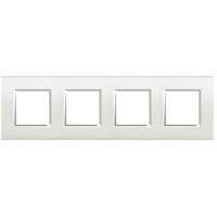 LivingLight - plaque rectangulaire 4 x 2 modules 71mm Blanc vue 1