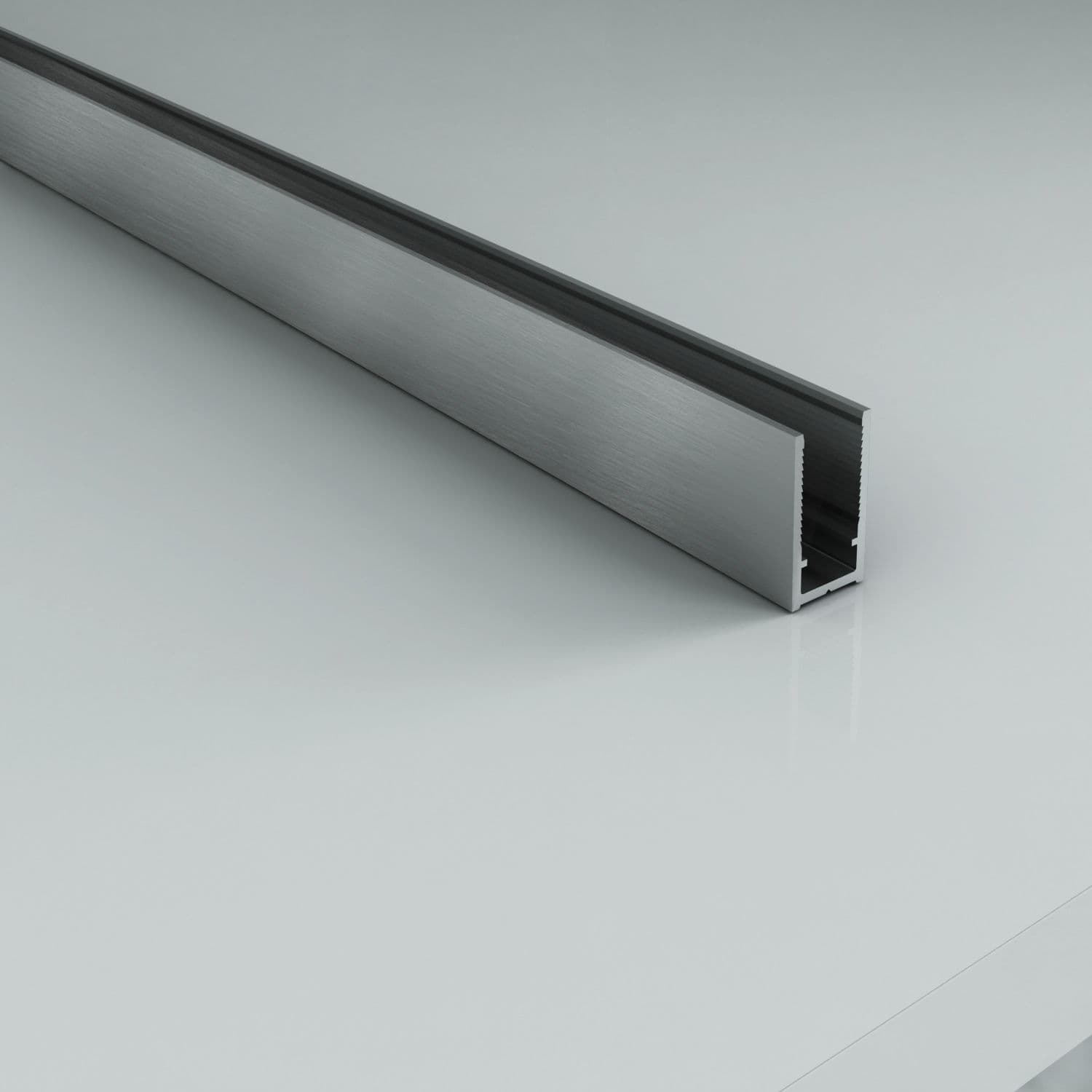 ALONI PROFIL MURAL POUR PAROI DE DOUCHE - 200 CM - ACIER INOX BROSSÉ vue 1