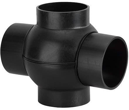 EMBRANCHEMENT BOULE PE 2 EMBRANCHEMENTS 180° GEBERIT 90- 90MM vue 1
