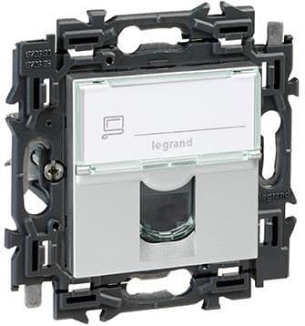 Valena prise RJ45 cat6 UTP appareil complet Alu à griffes vue 1