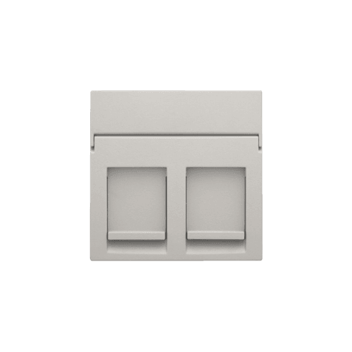 Enjoliveur data 2x RJ, couleur light grey vue 1