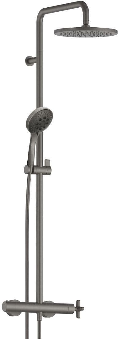 COLONNE DE DOUCHE +THERMOSTAT ICONA CLASSIC FANTINI 24CM MAT GUN METAL PVD vue 1