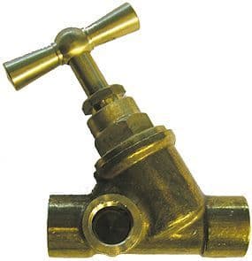 ROBINET D'ARRET A SOUDER POUR PURGEUR LAITON 54MM vue 1