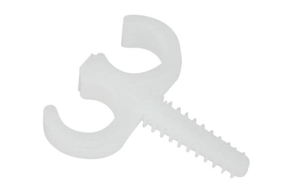 Clips cheville retourné en PVC double 2 x 16 - 20mm vue 1
