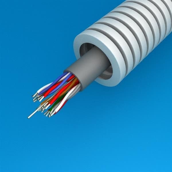 Tube précâblé Vvt 10 x 2 x 0.6 diamètre 20mm en rouleau de 100m vue 1