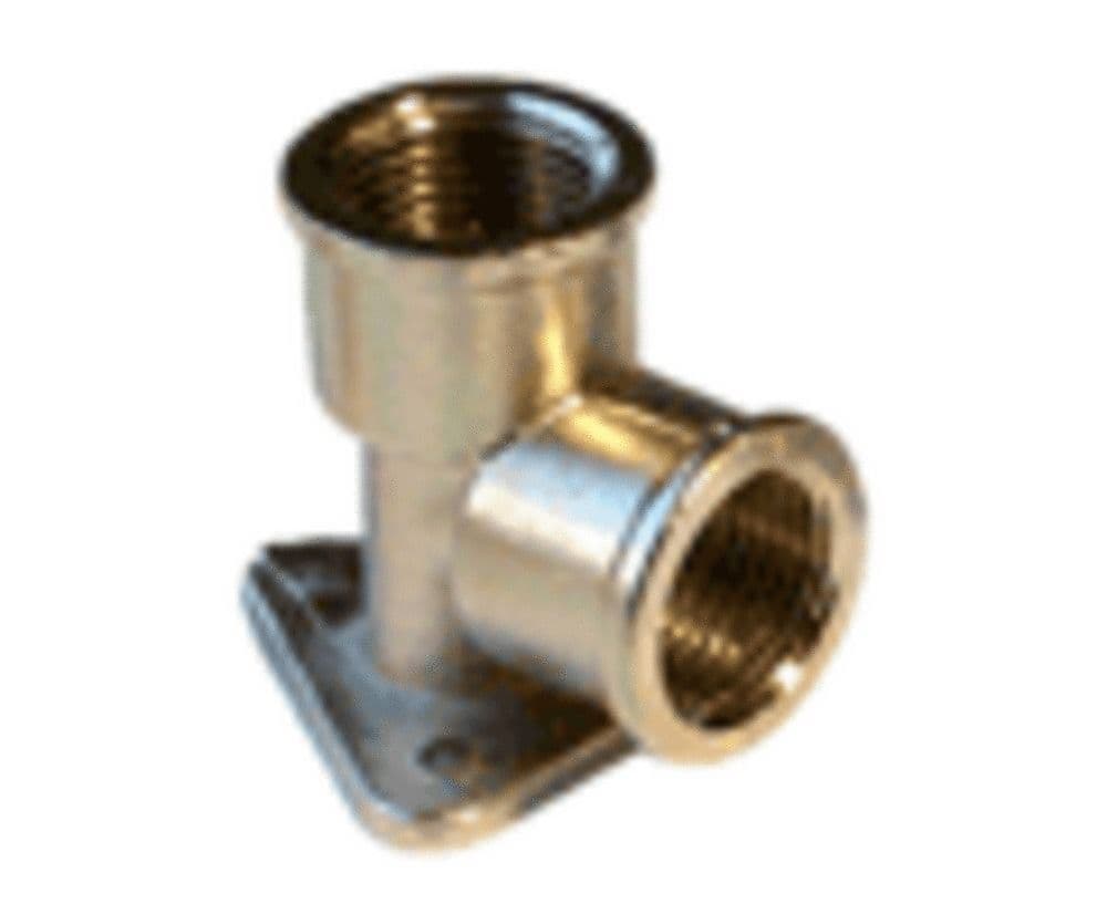 Culasse simple chromé alimentation tube cuivre 1/2"F x 1/2"F vue 1