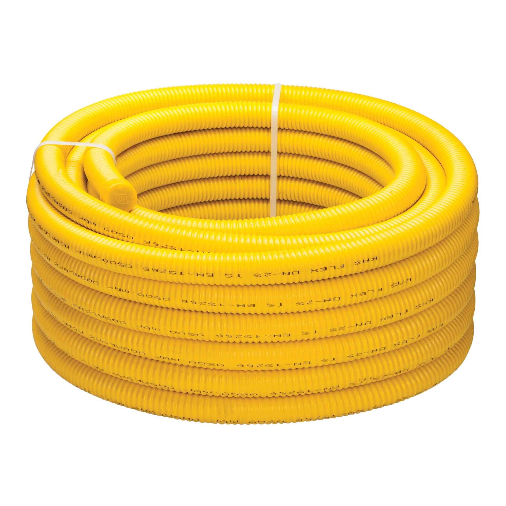 INOX DN15X50M TUYAU PLT ONDULE EN ROULEAU GAINE JAUNE vue 1