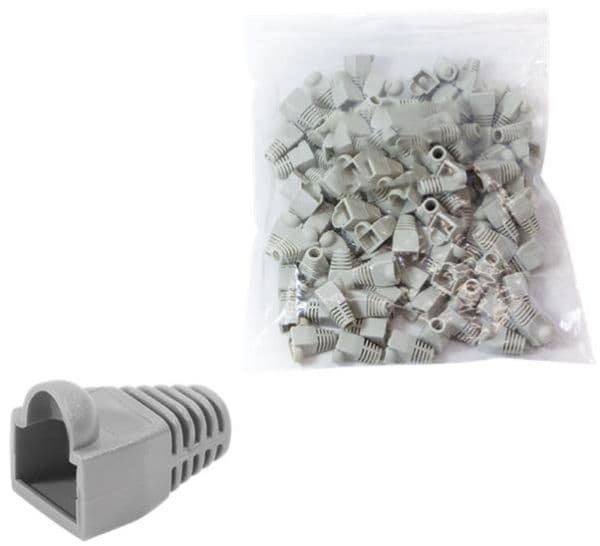 Capuchon coloré pour fiche modulaire RJ45 catégorie 5E Gris pour câble avec un diam de +/- 5.8mm vue 1