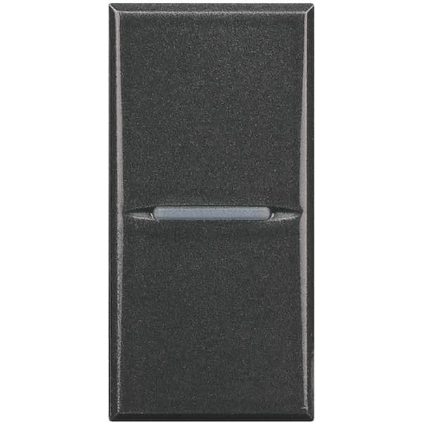Axolute - interrupteur unipolaire axial 10A 1 module - Anthracite vue 1