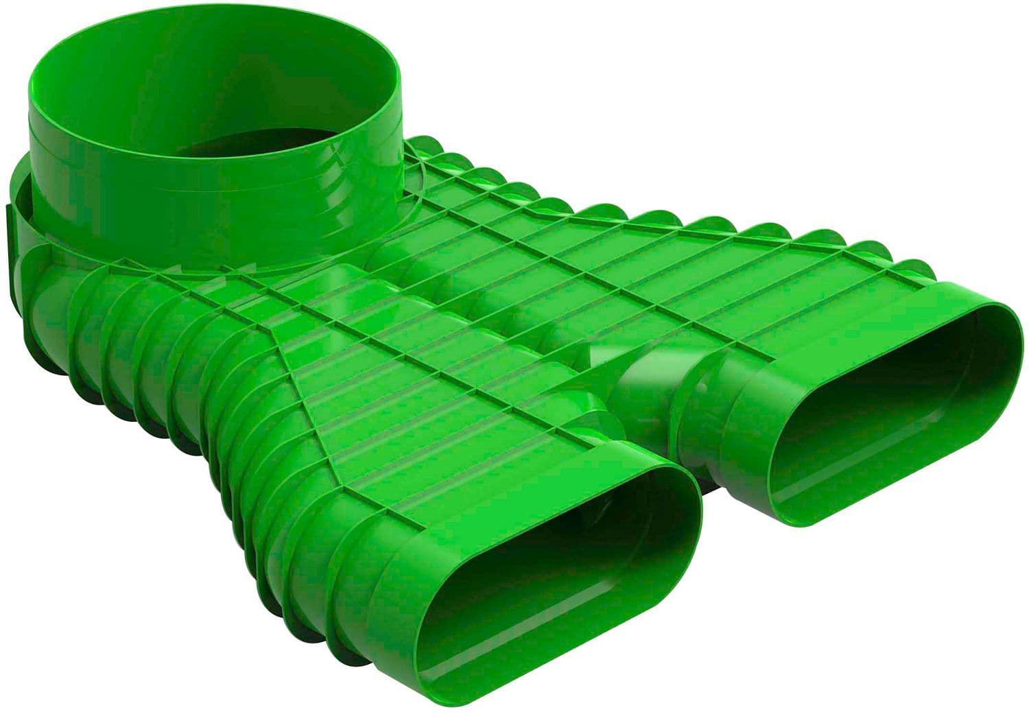 RACCORD CONDUIT ASCENDANT ROND160-2XOVALE DUCOFLEX vue 1