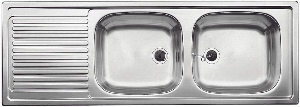 Blanco Top EZS 12x4-2 évier encastrer 2 bacs égouttoir 1235x435mm réversible vue 1