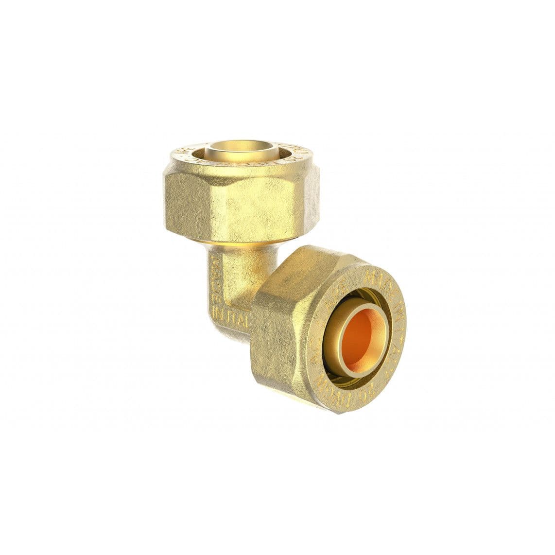 988906255 LT coude 90°, vierge, 20 mm, raccord à serrer pour tube multicouche vue 1