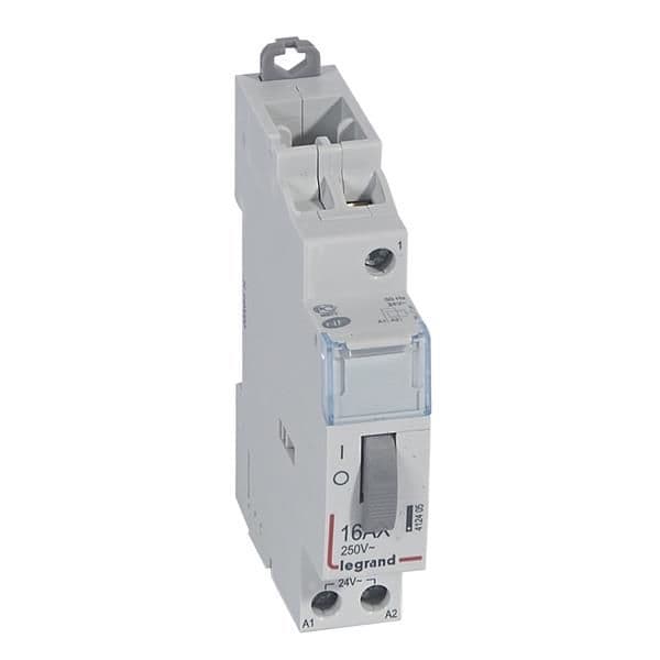 CX³ télérupteur standard 1 pôle - 24V 16A NO - bornes vis - 1 module vue 1