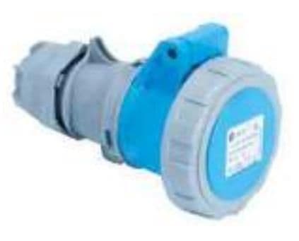 Fiche CEE femelle 4 x 32A 200 - 250Vac 9h Bleu IP67 avec raccords à visser vue 1