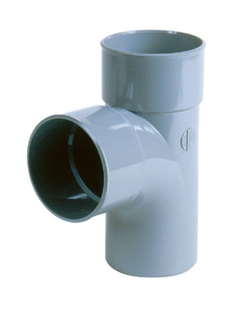 Nicoll raccord à coller PVC Té réduit 87,3° MFF D 90 x D 50 gris vue 1