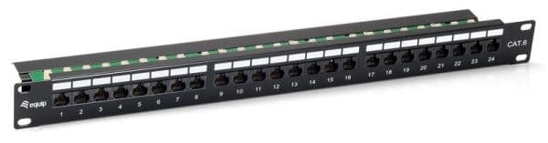 Patchpanel UTP RJ45 cat6 24 ports 90° vue 1