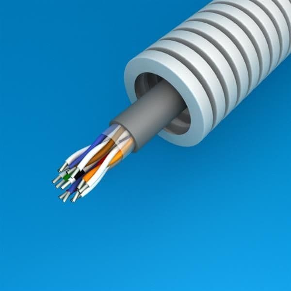 Tube précâblé Vvt 6 x 2 x 0.6 diamètre 20mm en rouleau de 100m vue 1