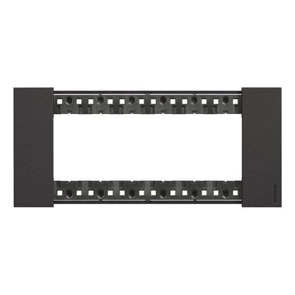 LNow plaque 6 modules Noir pour support référence K4706 vue 1