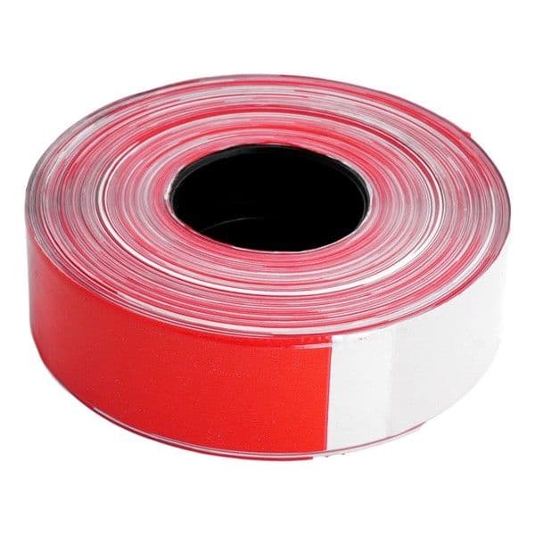 Ruban de balisage standard 80 x 500mm x 0,045 Rouge / Blanc vue 1